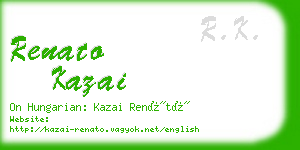 renato kazai business card